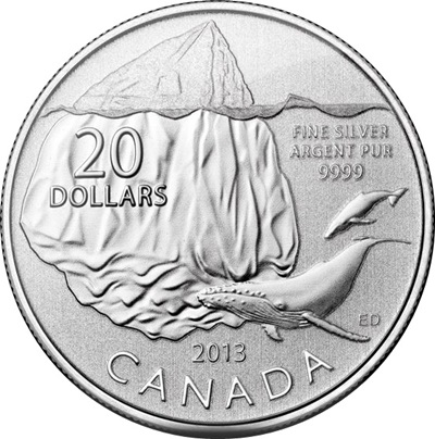 2013 $20 1/4oz Silver Coin Series - ICEBERG - Click Image to Close